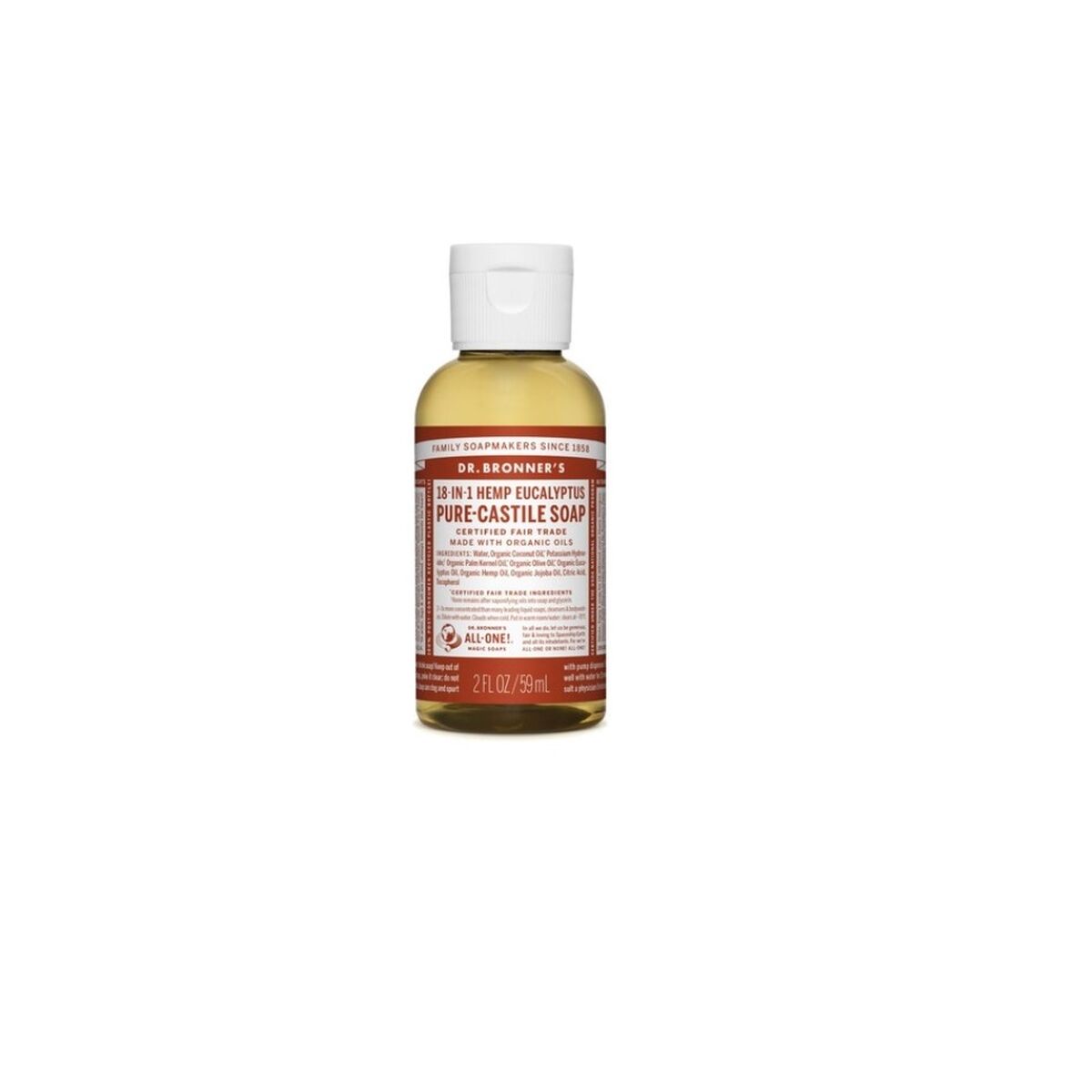 Liquid Soap Dr Bronner's 60 ml Eucalyptus Dr Bronners