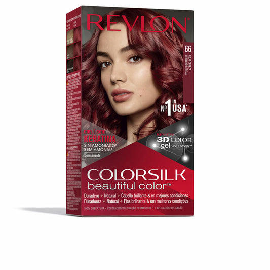 Permanent Dye Revlon Colorsilk Nº 66 Cherry red Ammonia-free Revlon