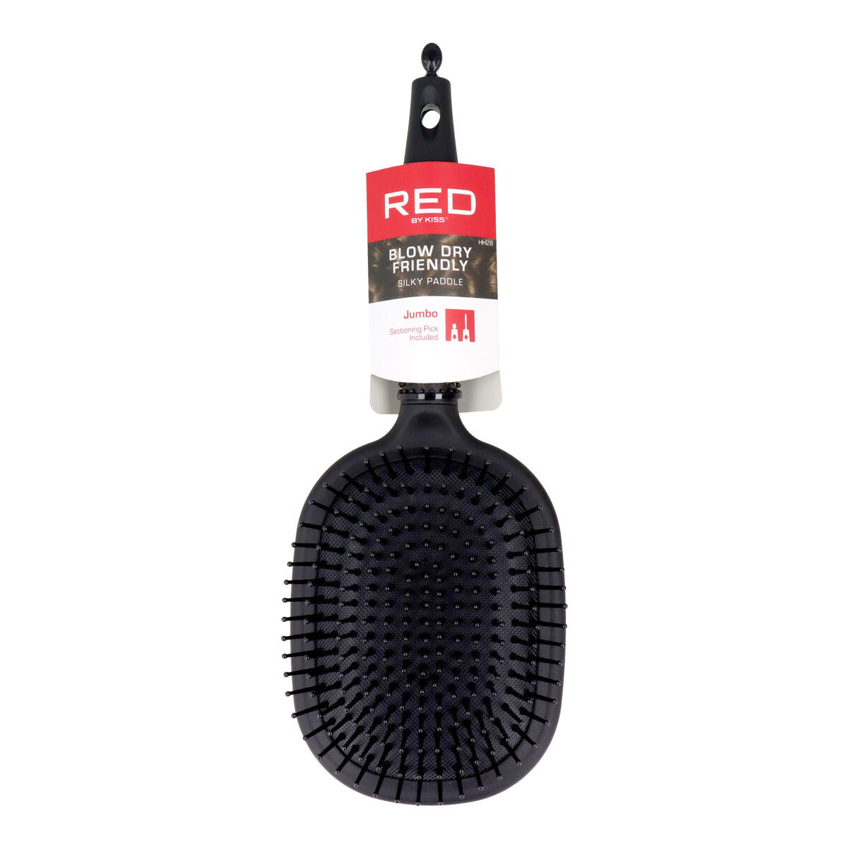 Detangling Hairbrush Red Kiss Kiss Rubberized Black Red Kiss