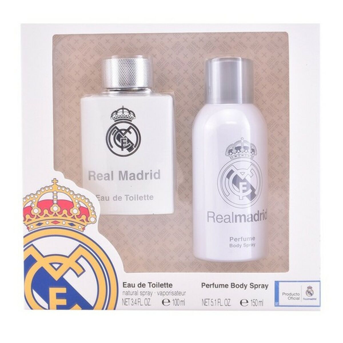 Men's Perfume Set Real Madrid Sporting Brands I0018481 (2 pcs) 2 Pieces