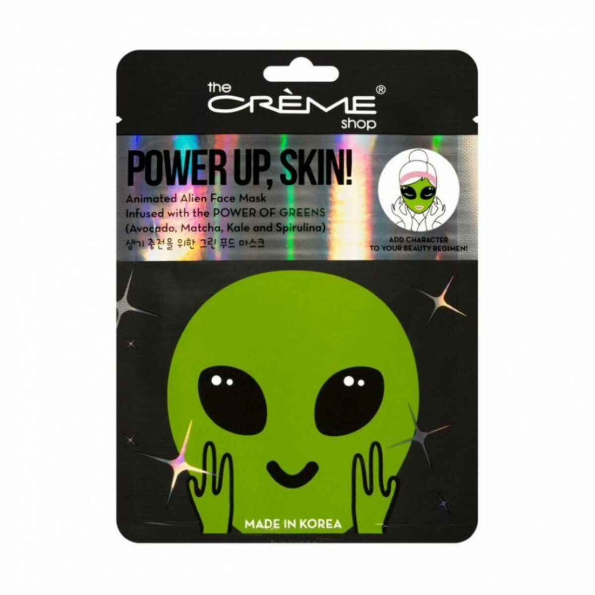 Facial Mask The Crème Shop Power Up, Skin! Alien (25 g) The Crème Shop