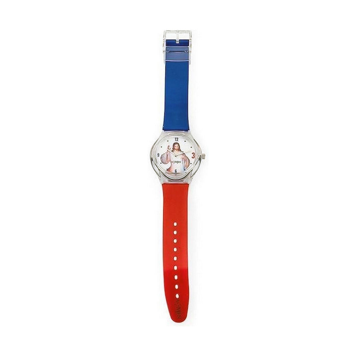 Unisex Watch Amen GESÙ Rosso Blu (Ø 39 mm) - Mens Watches - Amen - Default Title