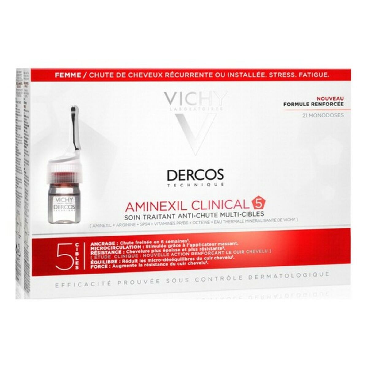 Anti-Hair Loss Treatment Dercos Vichy 12585750 (21 x 6 ml) Vichy