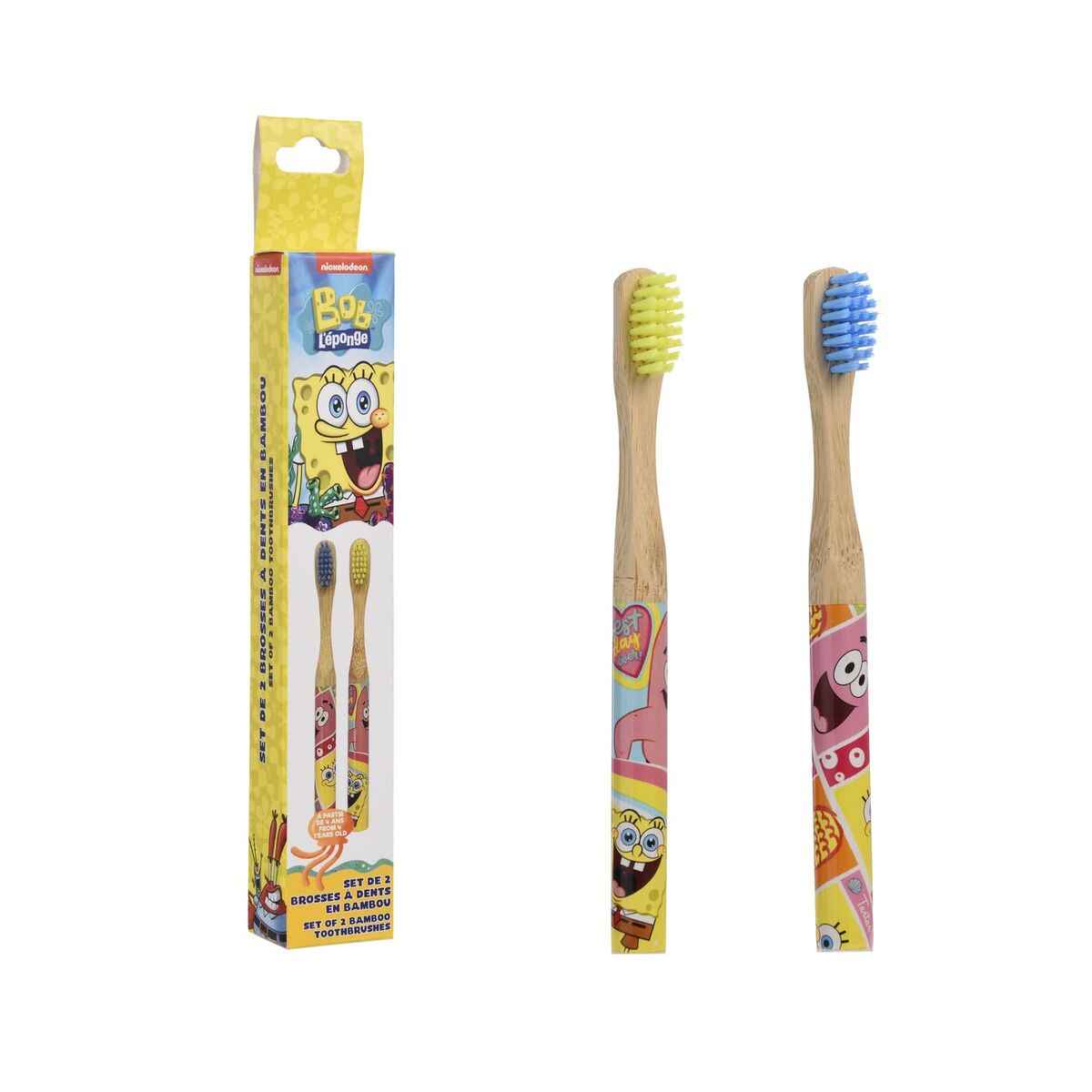 Toothbrush for Kids Take Care SpongeBob SquarePants 2 Pieces Take Care