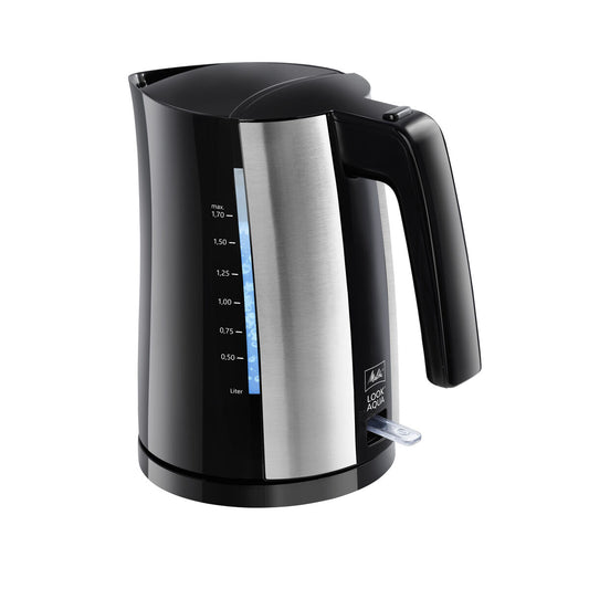 Vedenkeitin ja vedenkeitin Melitta LOOK AQUA II BLACK EU Musta/Hopea Ruostumaton teräs 2400 W 1,7 L