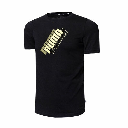 Children’s Short Sleeve T-Shirt Puma Power Logo Black