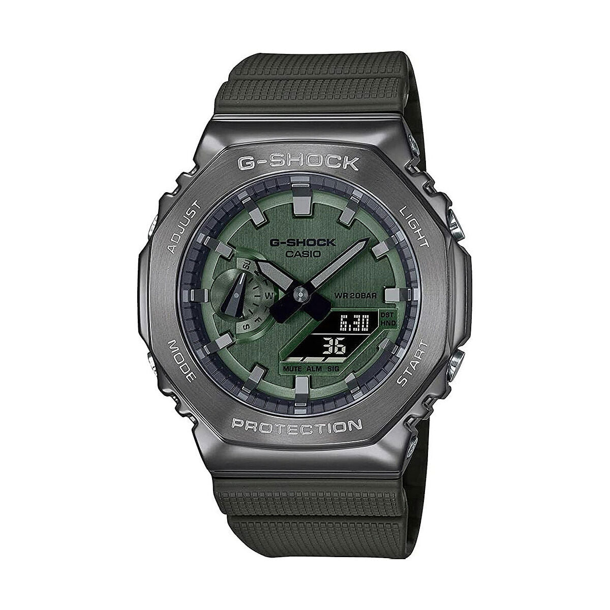 Men's Watch Casio G-Shock OAK METAL COVERED - Green (Ø 44,5 mm) (Ø 45 mm) Casio G-Shock