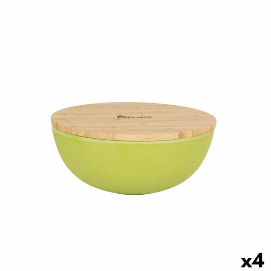 Kulho Percutti Melamiini Ruskea Vihreä 18,9 x 18,9 x 8,5 cm Bambu (4 kpl)