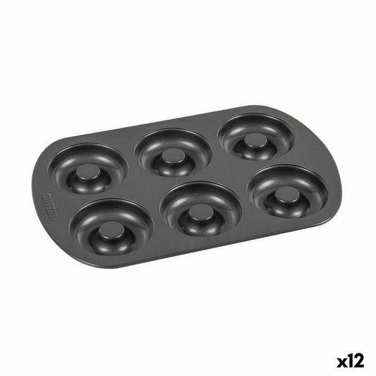 Uunimuotti Quttin Donuts Hiiliteräs Musta 32 x 21 x 2,3 cm (12 kpl)