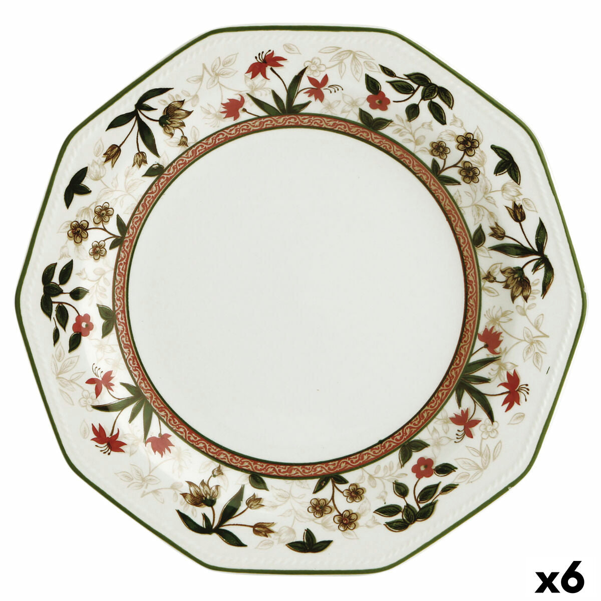 Flat Plate Queen´s by Churchill Assam Kukkakeraamiset kiinalaiset astiat Ø 27 cm (6 yksikköä)