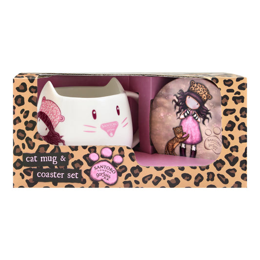 Cup Plate Gorjuss Purrrrrfect love Ceramic Coasters Cup