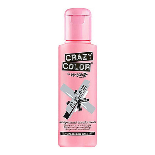 Semi-Permanent Tint Platinium Crazy Color Nº 028 (100 ml) Crazy Color