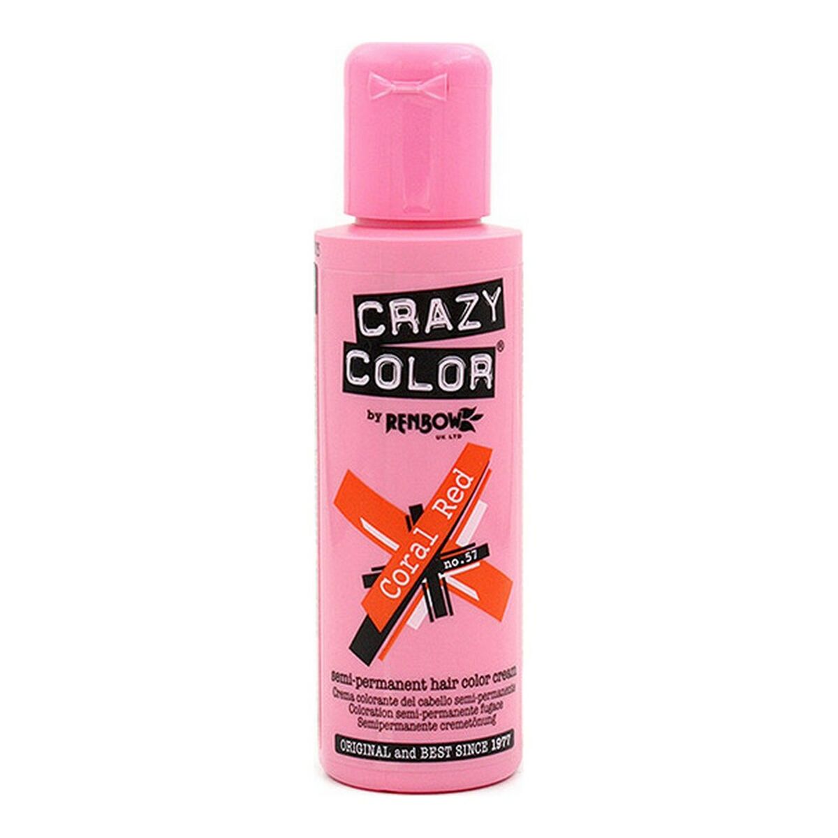 Permanent Dye Coral Red Crazy Color 002247 Nº 57 (100 ml) (100 ml) Crazy Color