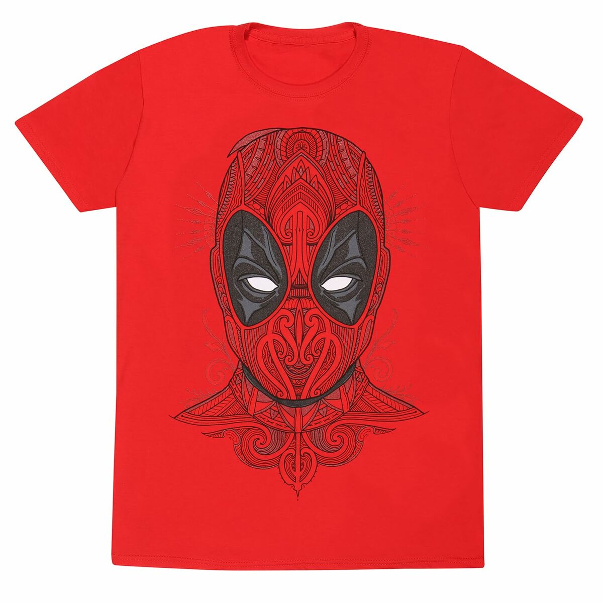 Short Sleeve T-Shirt Deadpool Tattoo Style Red Unisex