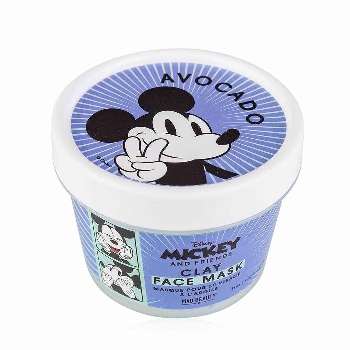 Facial Mask Mad Beauty Disney M&F Mickey Avocado Clay (95 ml) Mad Beauty