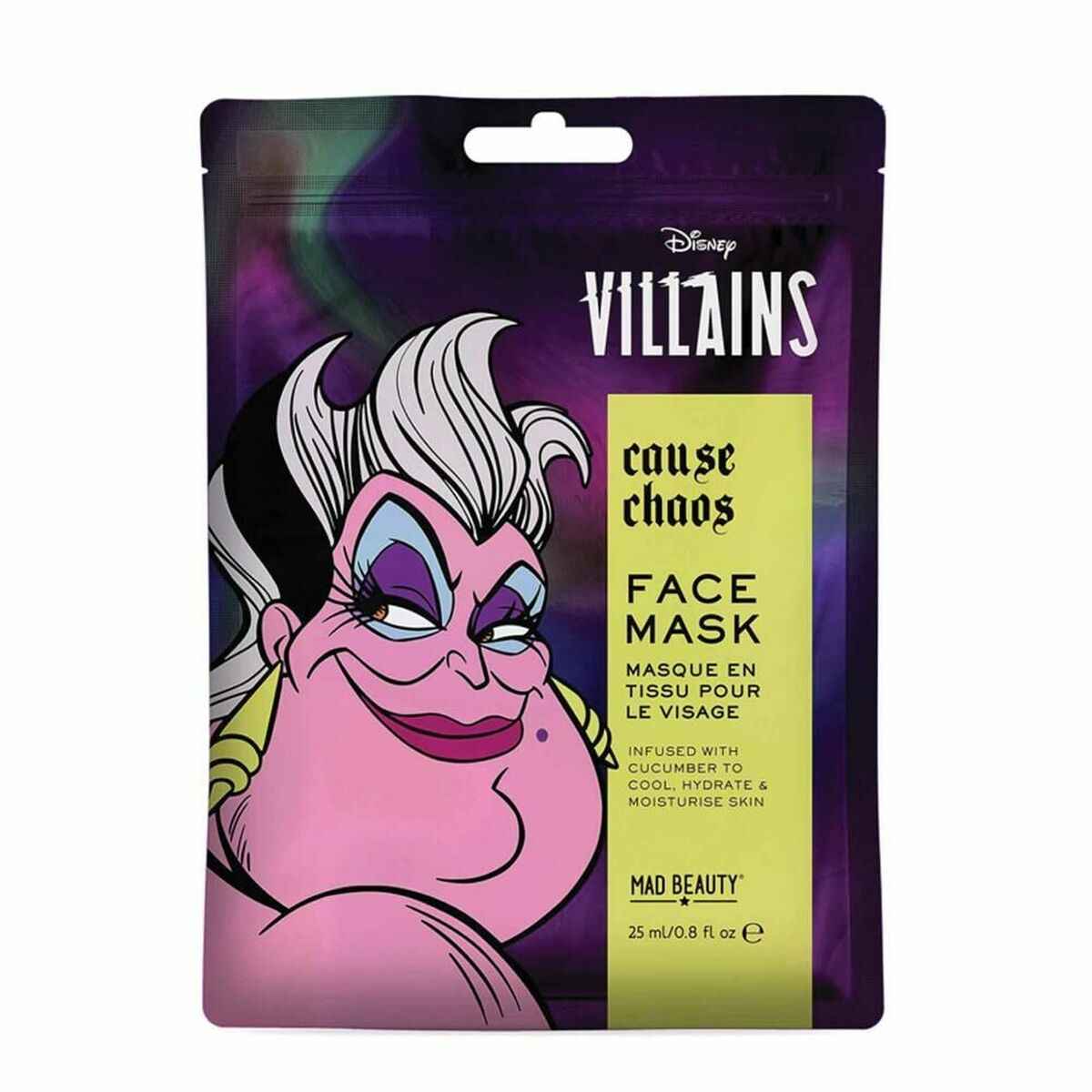 Facial Mask Mad Beauty Disney Villains Ursula (25 ml) Mad Beauty