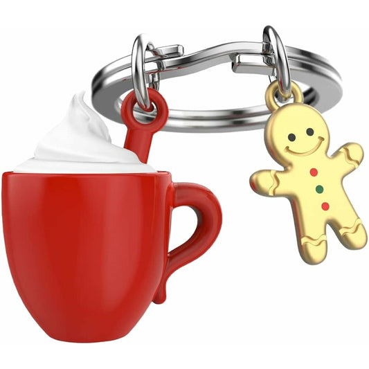 Keychain Metalmorphose Hot Chocolate 3,5 x 1 x 9,1 cm Multicolour Metalmorphose