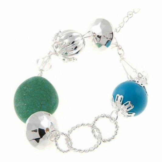 Ladies'Bracelet Cristian Lay 436210 (23 cm) | Blue Green Steel Silver (23 cm) Cristian Lay