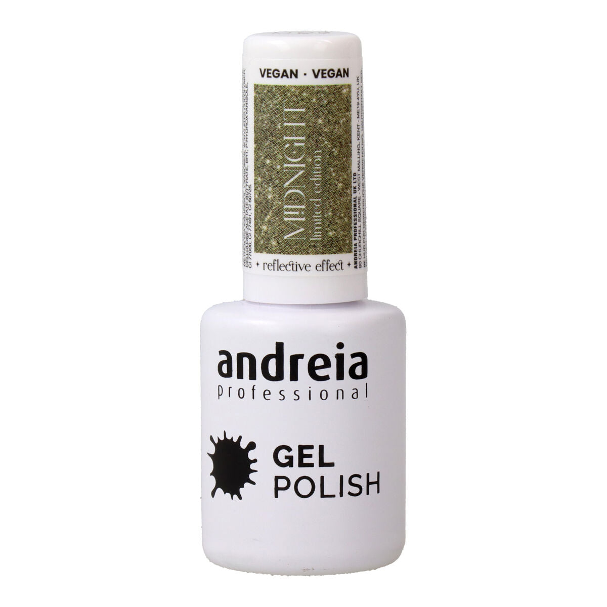 Nail Polish Semi-permanent Andreia Polish Reflective Colors Md6 Golden 10,5 ml