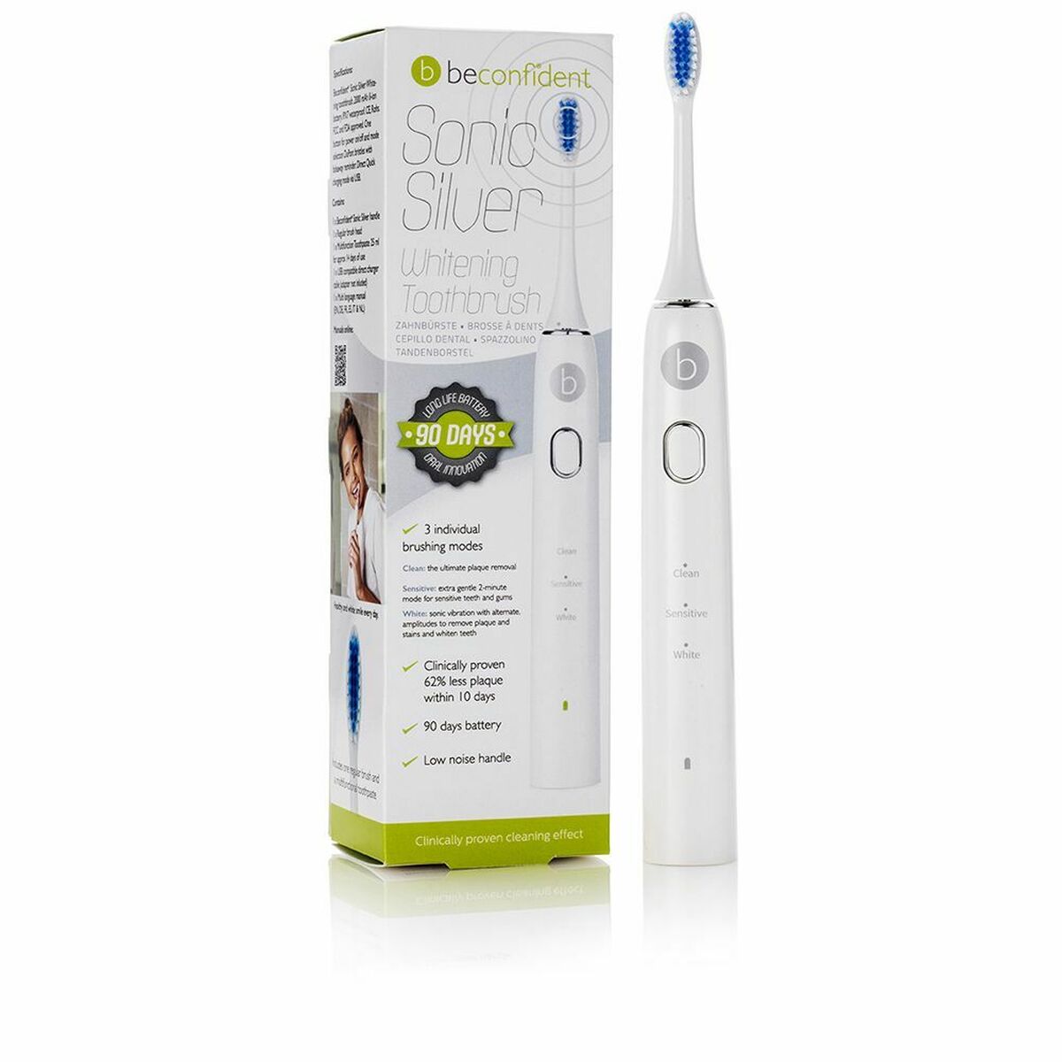 Electric Toothbrush Beconfident Sonic Silver