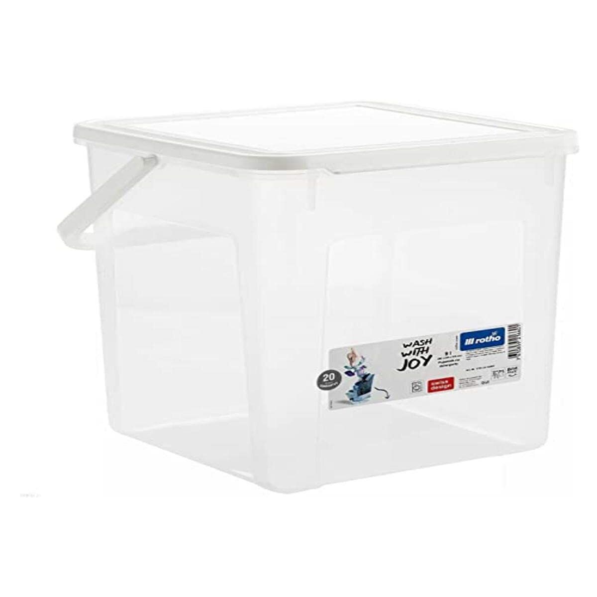 Säiliö Rotho Basic White Transparent 9 L