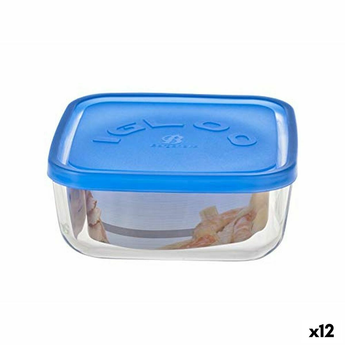 Lounaslaatikko Borgonovo 6277815 Sininen 960 ml 15 x 15 x 6,2 cm (12 yksikköä) (Ø 15 cm)