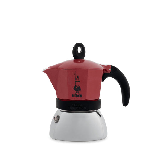 Italialainen kahvipannu Bialetti Moka induktio musta punainen alumiini 150 ml (1 yksikkö)