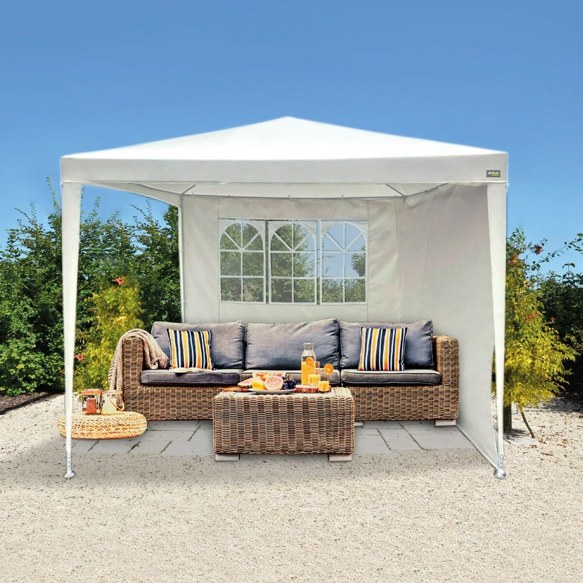 Gazebo Aktive 270 x 255 x 270 cm Steel Cream