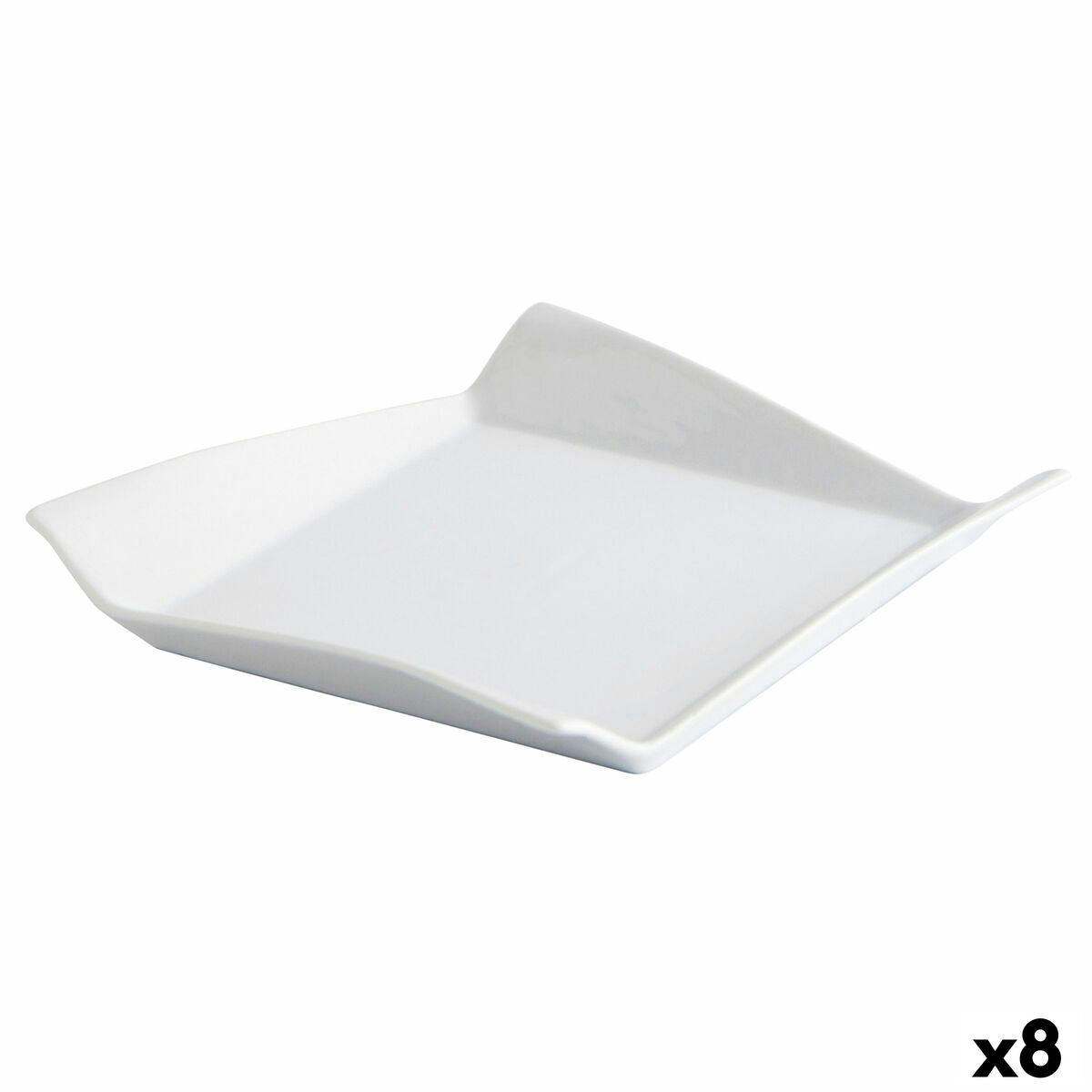 Flat plate Quid Gastro Fresh White Ceramic Sandwich (8 yksikköä)