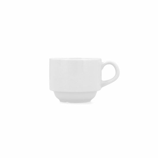 Cup Bidasoa Glacial Ceramic White (100 ml)