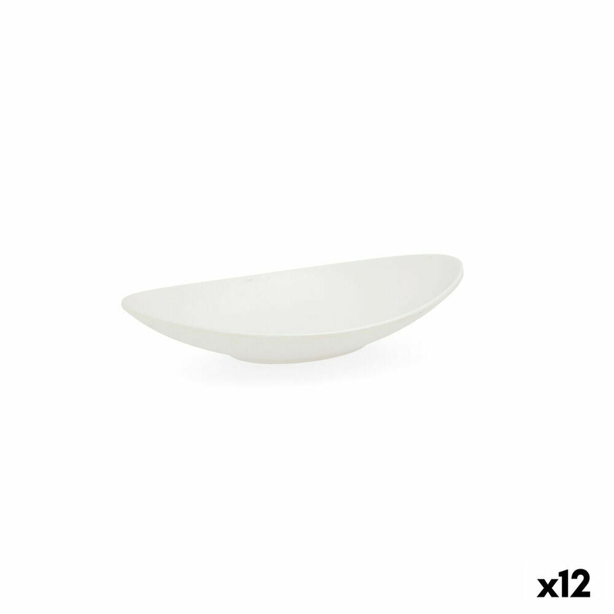 Deep Plate Quid Select soikea valkoinen muovi 18 x 10,5 x 3 cm (12 yksikköä)