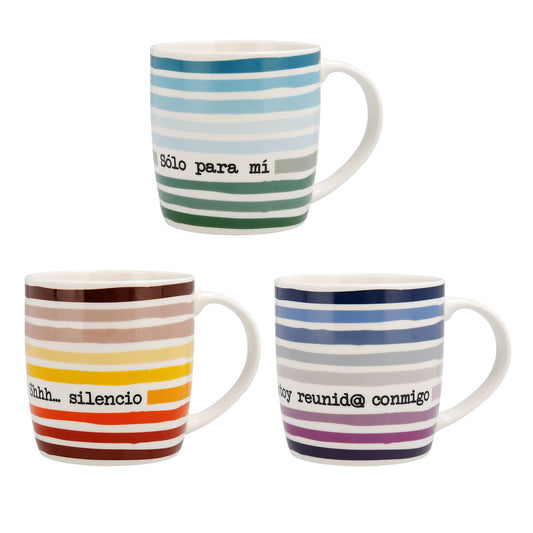 Mug Quid 4u Multicolour Ceramic 330 ml (12 Units) (Pack 12x) Quid