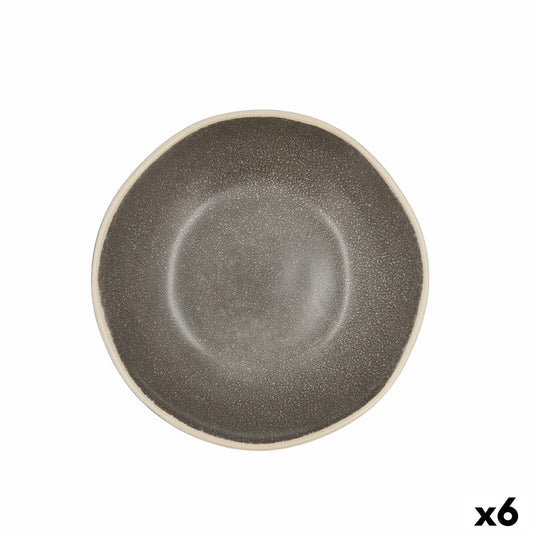 Syvä levy Bidasoa Gio Ceramic Grey 19 cm (6 yksikköä)