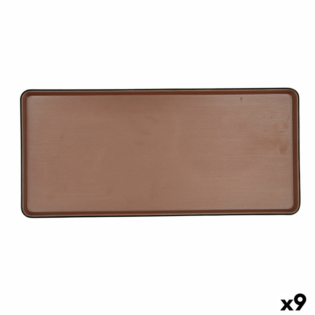 Välipalatarjotin Bidasoa Gio Brown Muovi 31,5 x 14,5 cm (9 yksikköä)