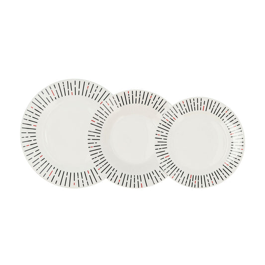 Dinnerware Set Quid Festival Ceramic White 18 Pieces