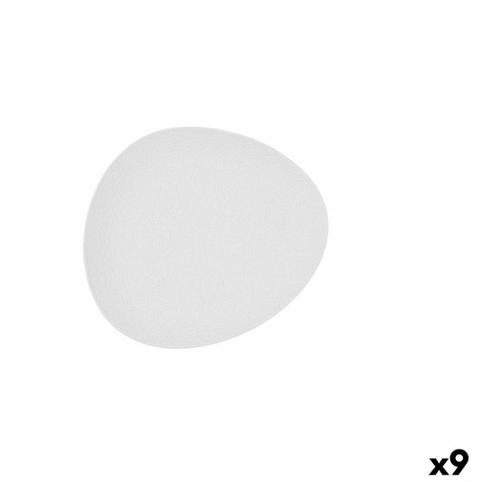 Tasainen Bidasoa Fosil White Ceramic Ovaali 22,8 x 20,1 x 2,2 cm (9 yksikköä)