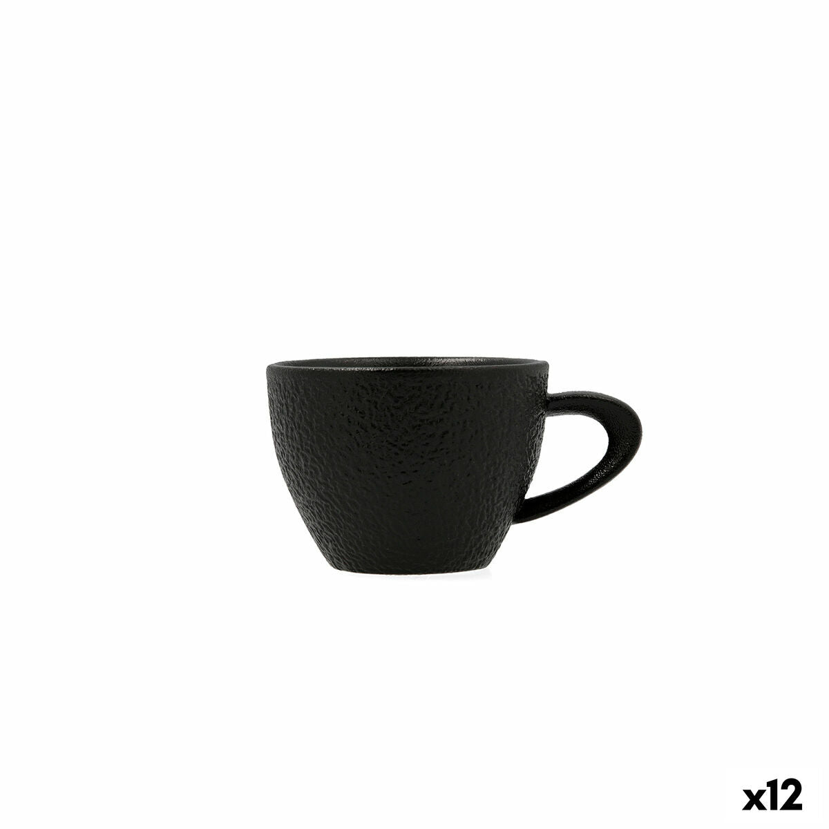 Cup Bidasoa Fosil Black Ceramic Aluminum Oxide 800 ml (12 yksikköä)