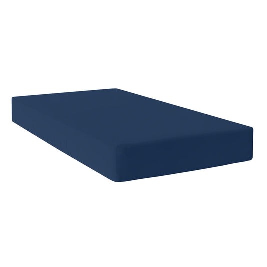 Fitted bottom sheet HappyFriday BASIC Navy Blue 160 x 200 x 32 cm