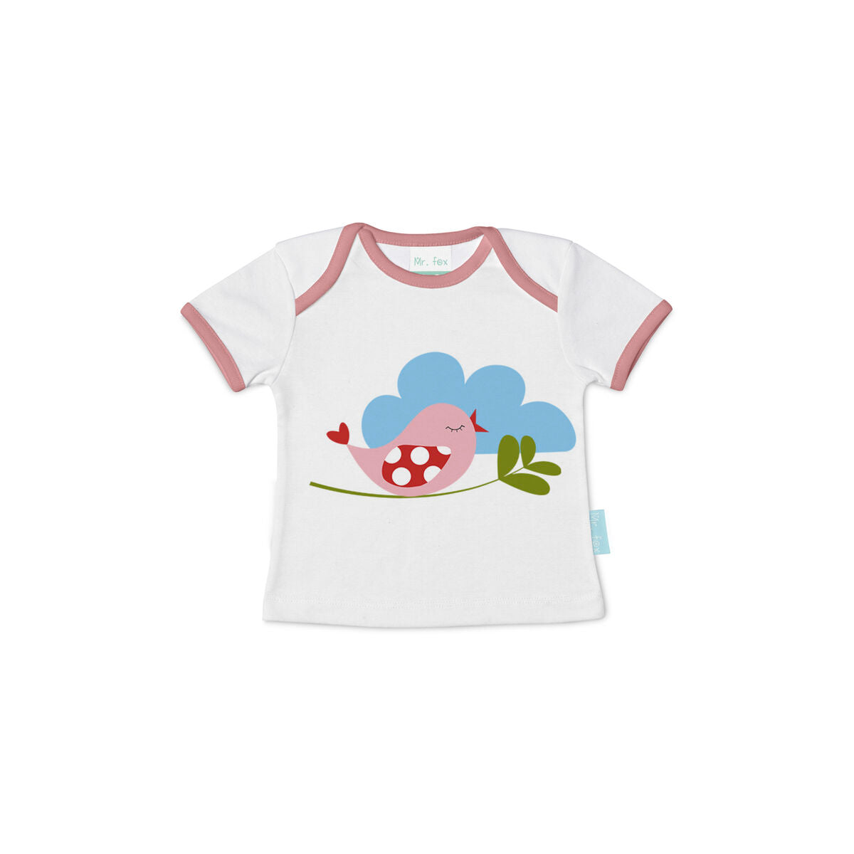 Child's Short Sleeve T-Shirt HappyFriday Mr Fox Little Birds Multicolour 9-12 Months HappyFriday