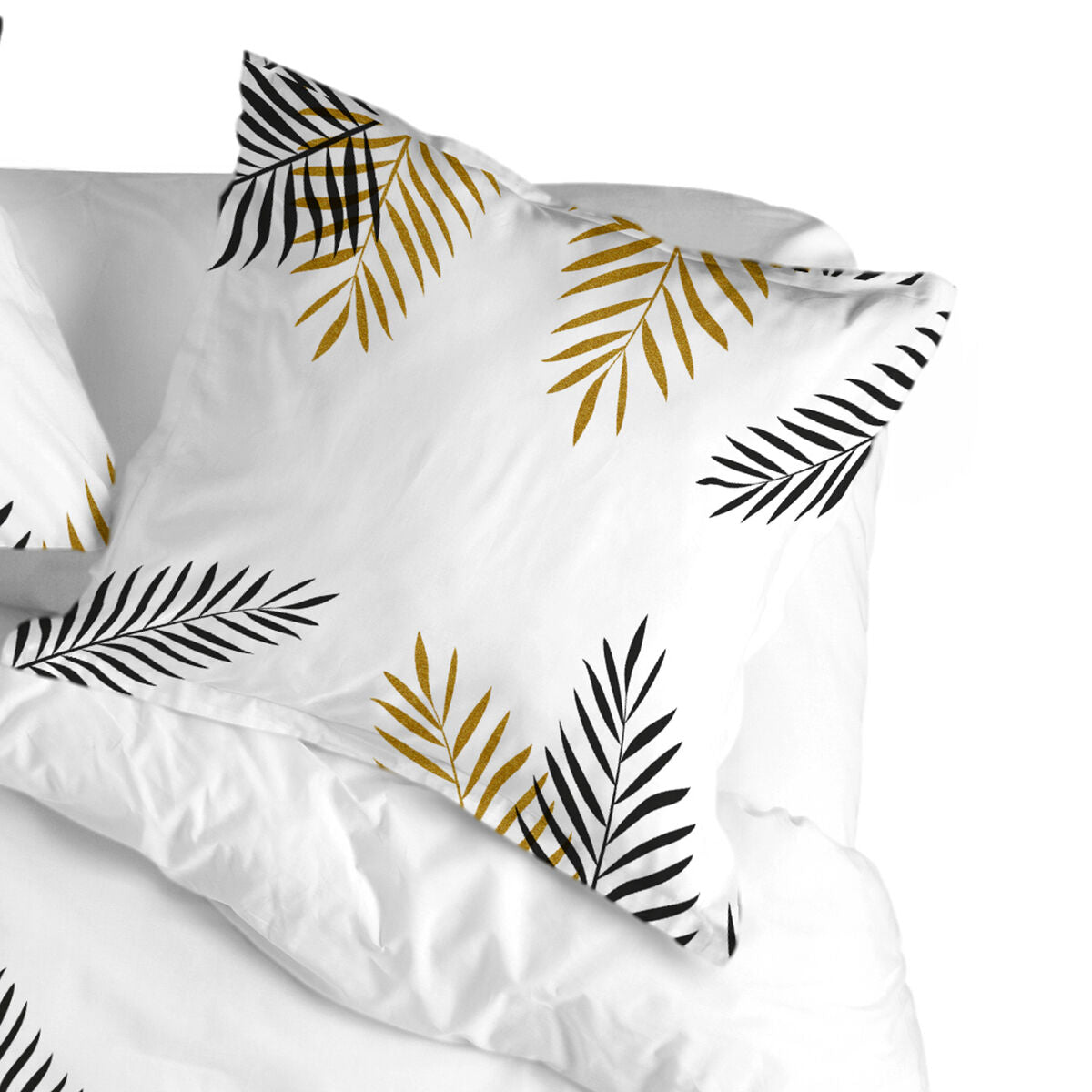 Pillowcase HappyFriday Blanc Foliage Multicolour 80 x 80 cm HappyFriday