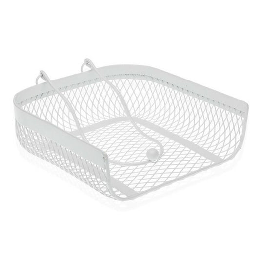 Lautasliinapidike Versa White Metal Steel 20 x 6,8 x 18,5 cm