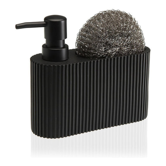 2-in-1-saippua-annostelija keittiön pesualtaaseen Black Resin Ceramic