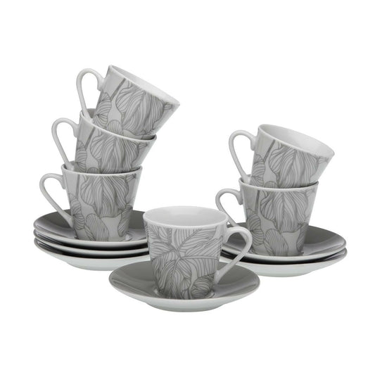 Piece Coffee Cup Set Versa Palm Tree Posliini