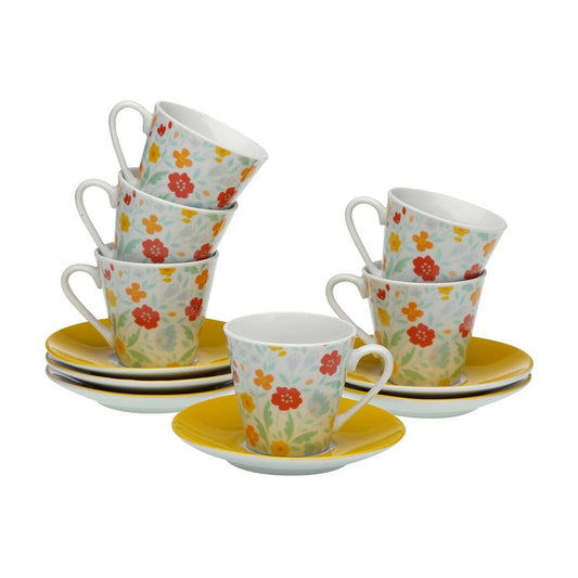 Piece Coffee Cup Set Versa Flandes 6 kpl posliinia