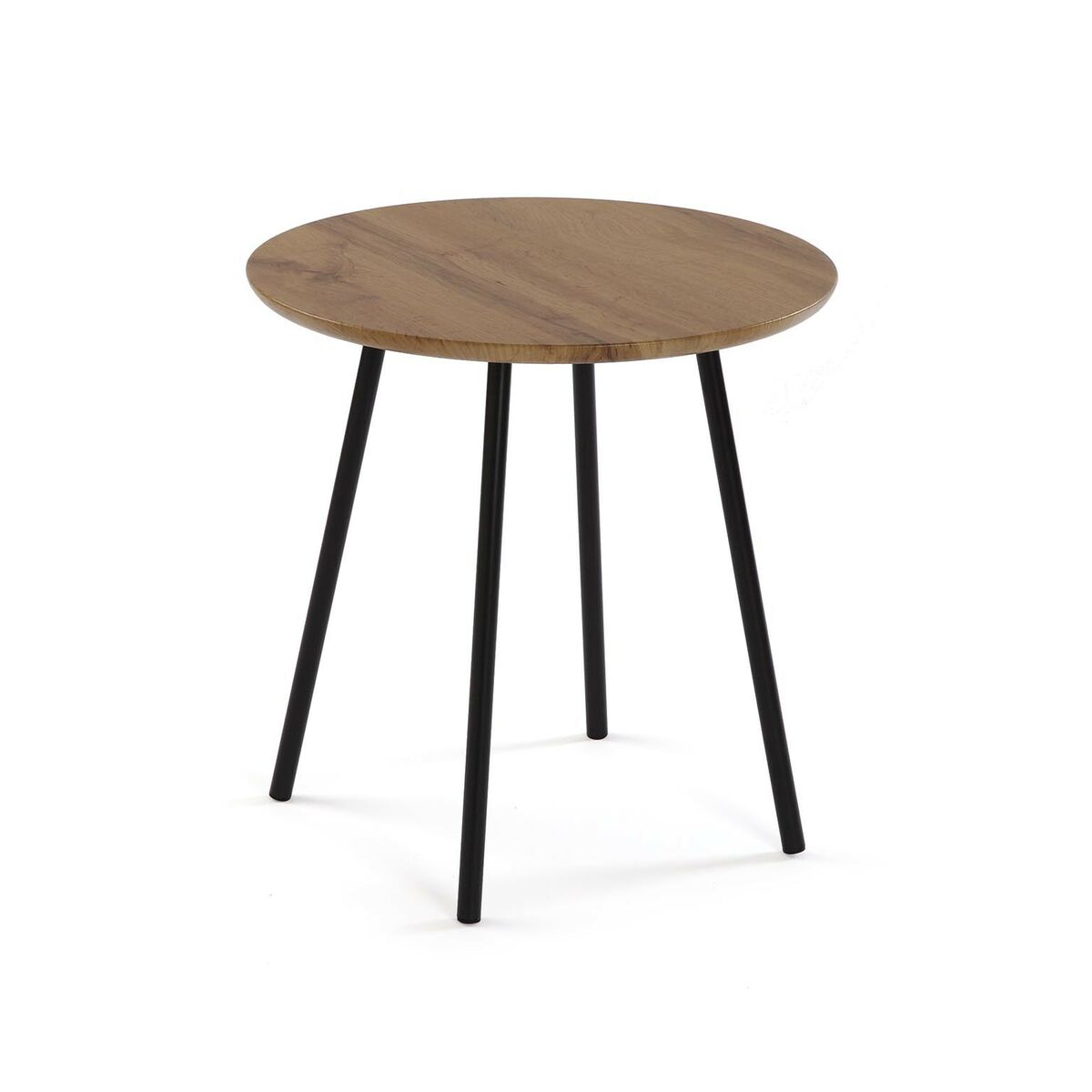 Set of 2 tables Versa Metal MDF Wood 50 x 49 x 50 cm (2 Units)