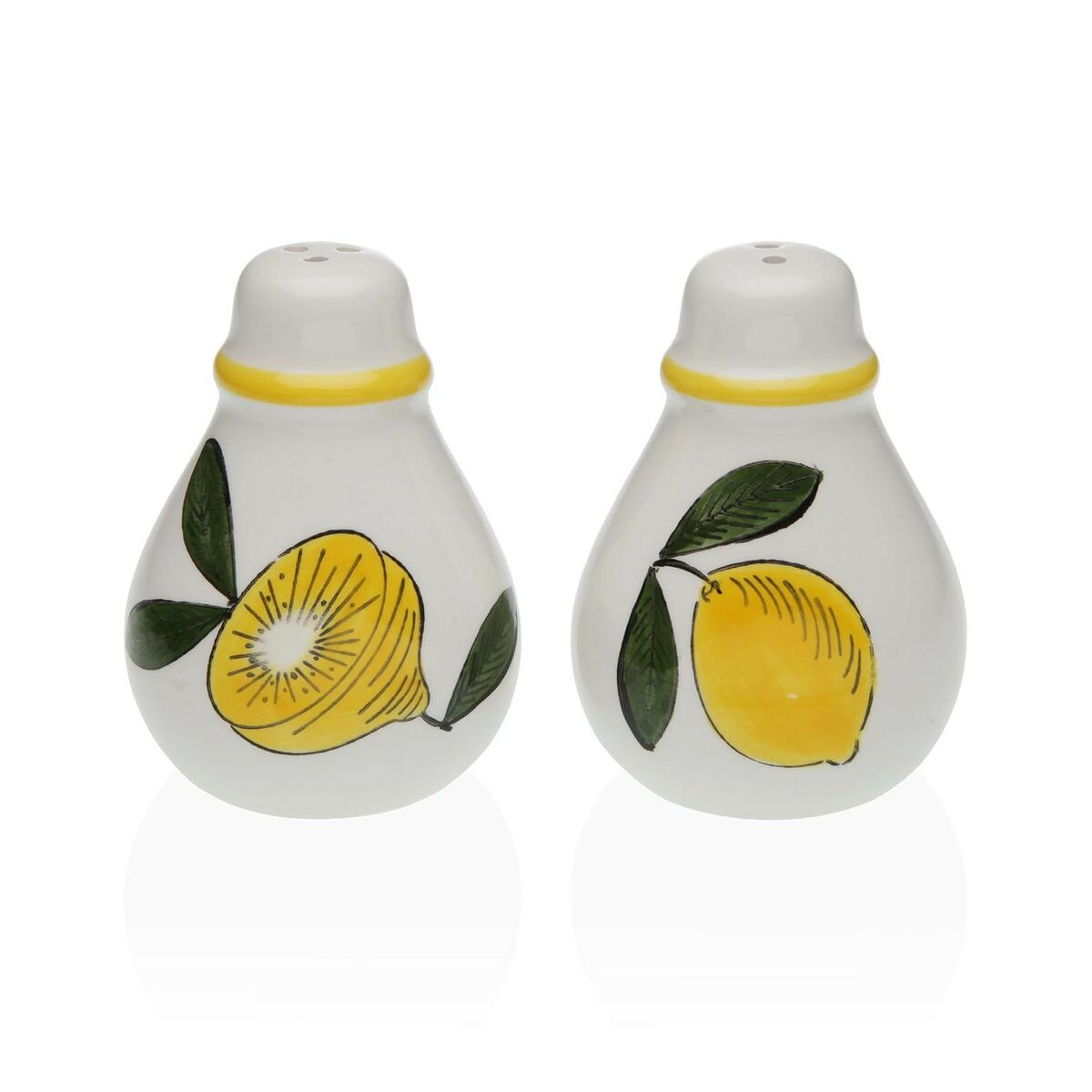 Suola- ja pippurisirottimet Versa Ceramic Dolomite Lemon 5,5 x 8,5 x 6 cm