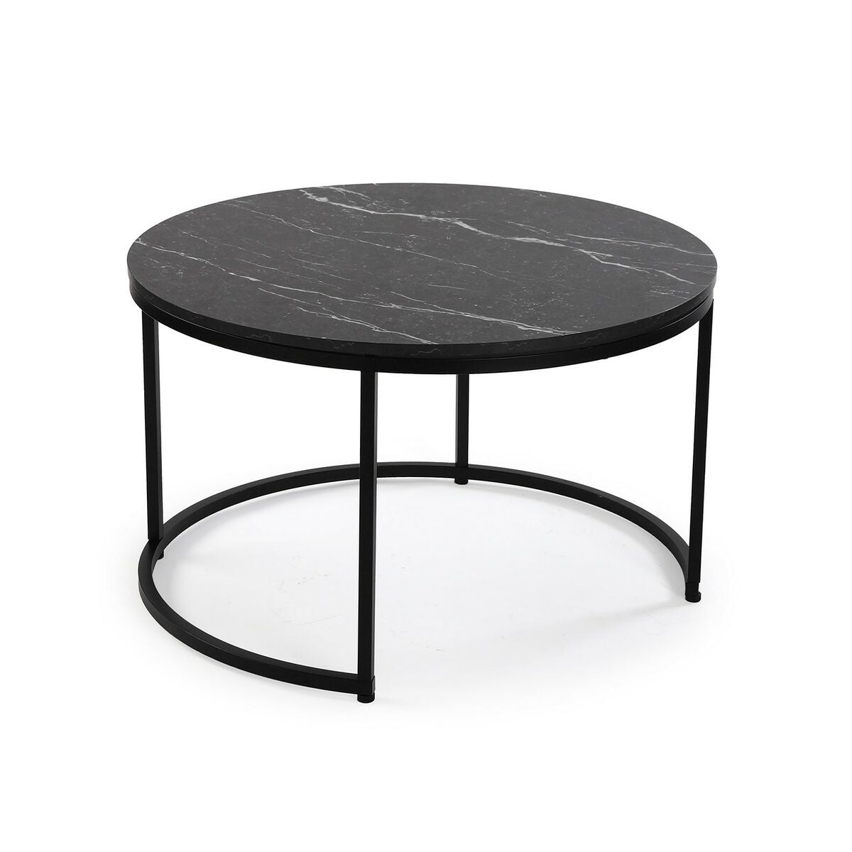 Set of 2 tables Versa Aurea 48 x 48 x 42 cm 80 x 80 x 48 cm