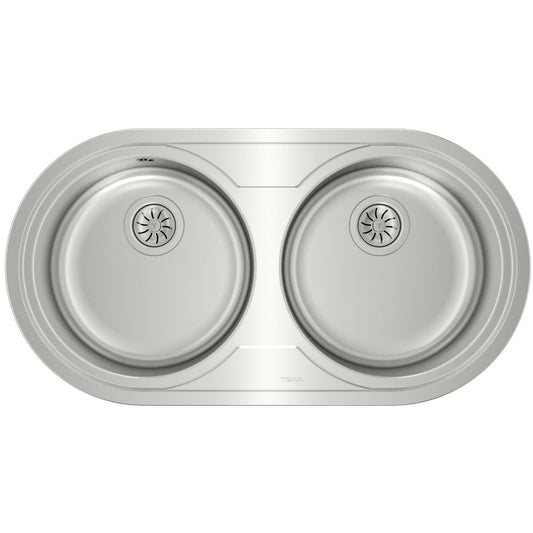 Sink with Two Basins Teka 9025 DUETTA 2C Stainless steel Teka