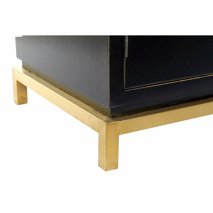 Sideboard DKD Home Decor Black Golden Metal Poplar 150 x 50 x 80 cm