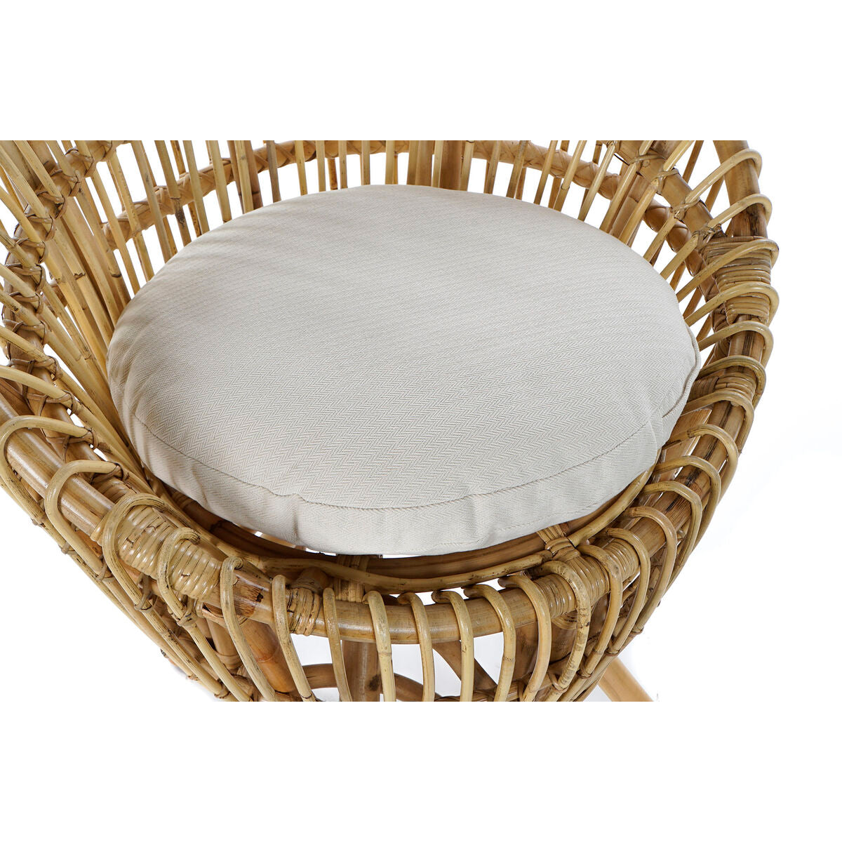 Armchair DKD Home Decor 8424001750092 Natural Cotton White Rattan (74 x 67 x 85 cm) DKD Home Decor